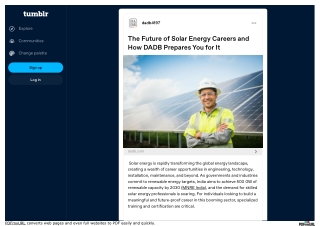 The Future of Solar Energy Careers and How DADB Prepares You for It