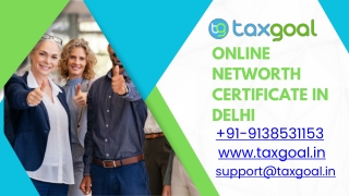 Online Networth Certificate in Delhi