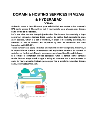 DOMAIN & HOSTING RJ Webgen