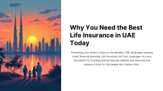 Why You Need the Best Life Insurance in UAE Today