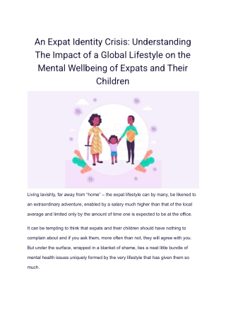 An Expat Identity Crisis_ Understanding The Impact of a Global Lifestyle on the Mental Wellbeing of Expats and Their Chi