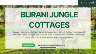 Book Bijrani Jungle Cottages for a Wildlife Stay in Corbett
