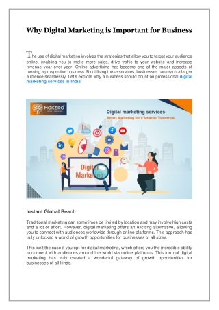Why Digital Marketing is Important for Business