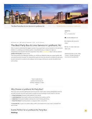 The Best Party Bus & Limo Service in Lyndhurst, NJ