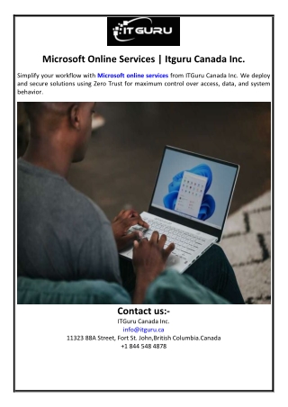 Microsoft Online Services | Itguru Canada Inc.