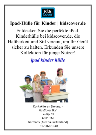 Ipad-Hülle für Kinder | kidscover.de