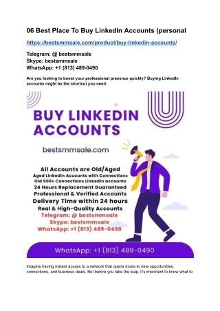 06 Best Place To Buy LinkedIn Accounts (personal