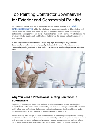 Painting Contractor bowmanville