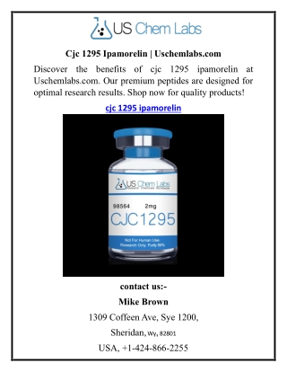 Cjc 1295 Ipamorelin  Uschemlabs