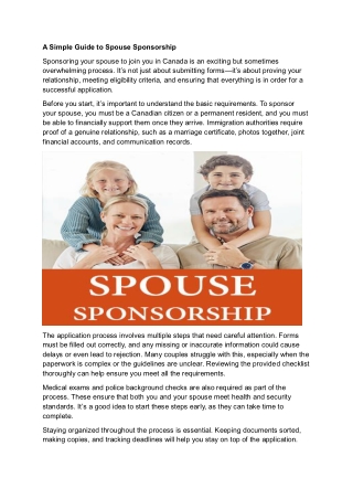 Simple Steps for Parental Sponsorship in Canada
