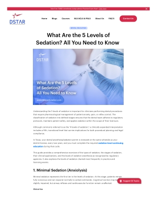 What Are the 5 Levels of Sedation All You Need to Know
