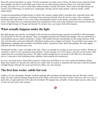 Reducing Fine Lines: Red Light Therapy Success Stories