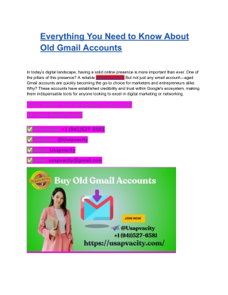 Everything You Need to Know About Old Gmail Accounts