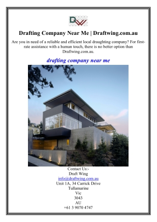 Drafting Company Near Me Draftwing.com.au