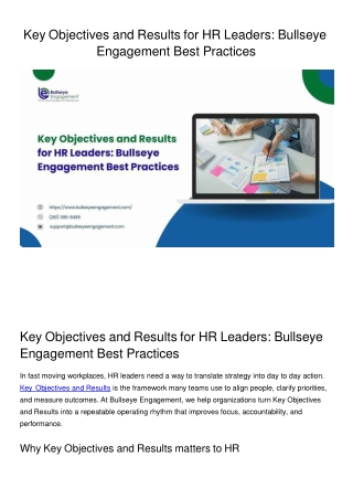 Key Objectives and Results