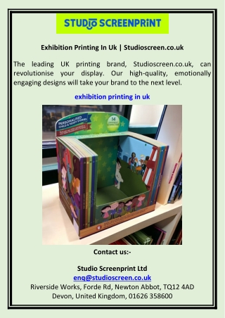 Exhibition Printing In Uk  Studioscreen.co.uk