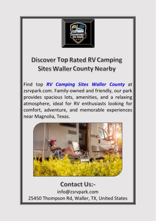 Discover Top Rated RV Camping Sites Waller County Nearby