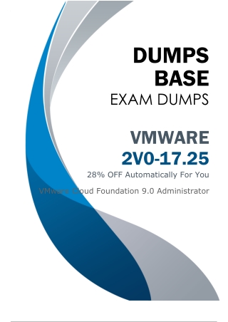 VMware 2V0-17.25 Dumps (V8.02) - Help You Pass the 2V0-17.25 Exam Smoothly
