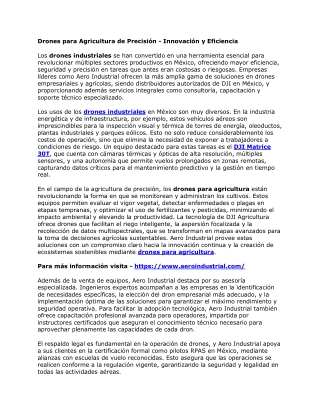Drones para Agricultura de Precisión - Innovación y Eficiencia