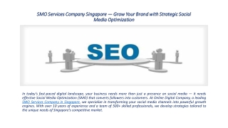 SMO Services Company Singapore — Grow Your Brand