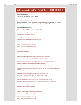Arthricare Arthritis Pain Relief Cream France