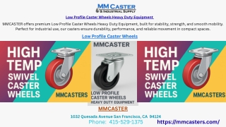 Low Profile Caster Wheels Heavy Duty Equipment