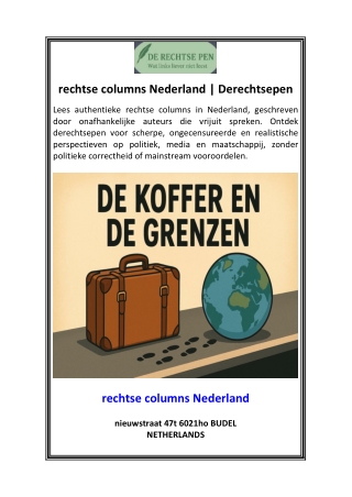 rechtse columns Nederland  Derechtsepen