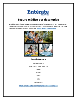 Seguro médico por desempleo