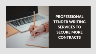 Professional Tender Writing Services to Secure More Contracts