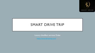 Premium chauffeur service Dubai | Smart Drive Trip