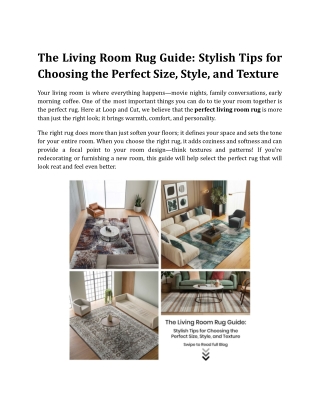The Living Room Rug Guide_ Stylish Tips for Choosing the Perfect Size, Style, and Texture