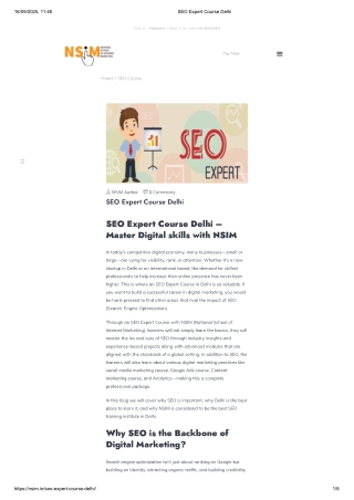 SEO Expert Course Delhi pdf