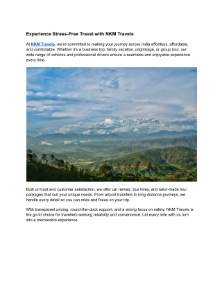 Experience Stress-Free Travel with NKM Travels (1)