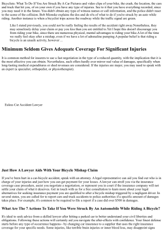 Hit By A Cars And Truck While Riding Your Bike? Below's What To Do Following