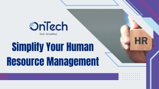 OnTech - Cloud Based HRMS in Dubai