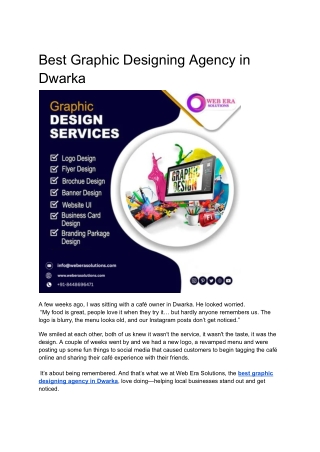 Best Graphic Designing Agency in Dwarka