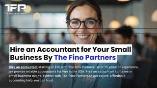 Hire an Accountant for Your Small Business By The Fino Partners