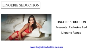 LINGERIE SEDUCTION Presents: Exclusive Red Lingerie Range