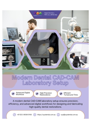 Modern Dental CAD-CAM Laboratory Setup
