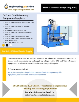 CAD and CAM Laboratory Equipments Suppliers