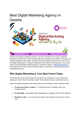 Best Digital Marketing Agency in Dwarka