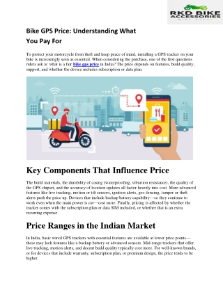 Bike GPS Price: Understanding What You Pay For