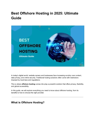 Affordable Offshore Hosting for Global Websites in 2025