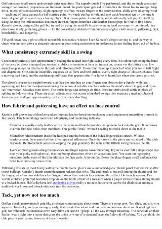 How Kamelo Golf Gloves Improve Swing Consistency