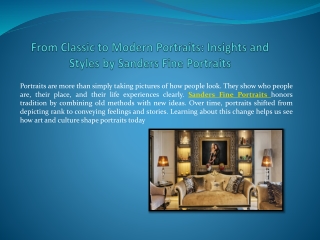 From Classic to Modern Portraits Insights and Styles by Sanders Fine Portraits