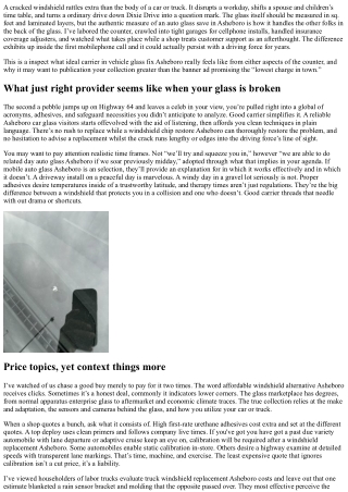 Auto Glass Shop Asheboro: Customer Service Matters