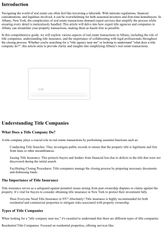 Simplifying Albany’s Real Estate Transactions Through Expert Services