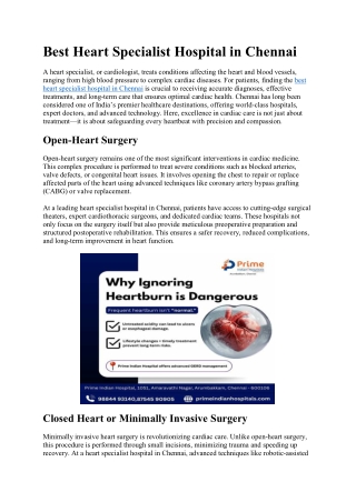 Best Heart Specialist Hospital in Chennai