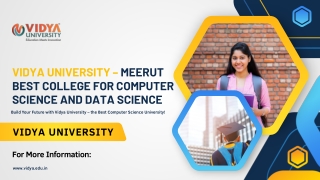 Vidya University – Meerut Best College for Computer Science and Data Science