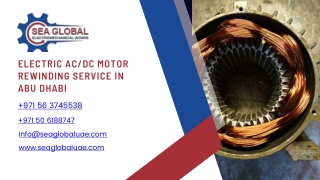 Electric ACDC Motor Rewinding Service in Abu Dhabi